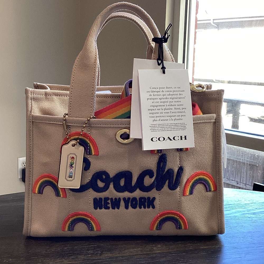 Coach Pride Collection Rainbow Canvas Tote
